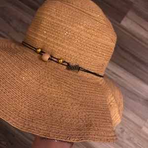 O’Neill Gold Sparkle Straw Hat Women’s